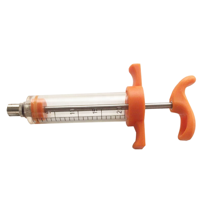 Veterinary Plastic Steel Syringe